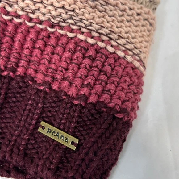 PranaKanin Beanie raisin one size fits all knitted tassel stocking hat